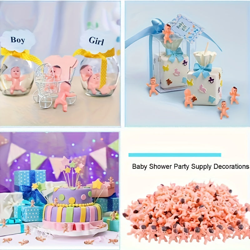 10pcs Mini Plastic Baby Toys for Cake Decoration or Dollhouse Accessories