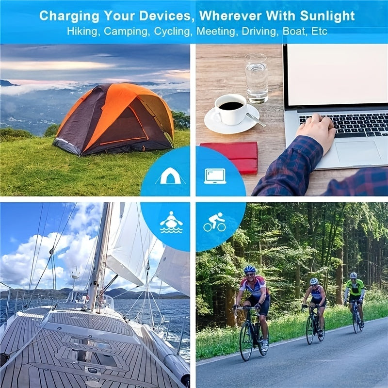 20W Monocrystalline Solar Panel Foldable Bag for Fast Charging