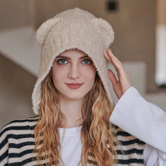 Women's Knit Embroidered Warm Wool Hat Hip Hop Cap