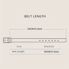 Pentagram Buckle Y2K Thin Belt Solid PU Leather Punk Dress Belt