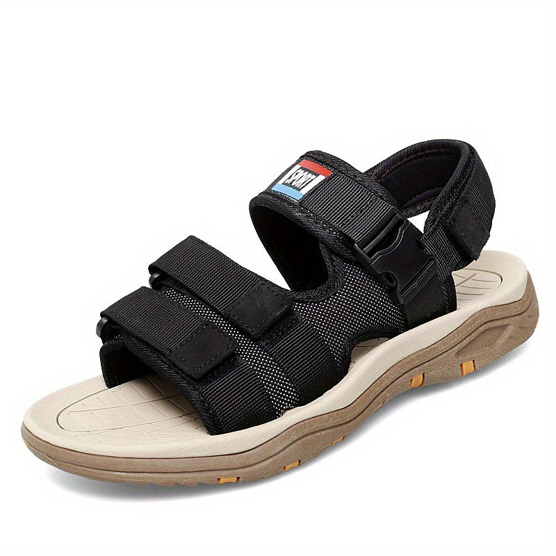 Men's Hook And Loop Fastener Sandals Non Slip Beach Shoes