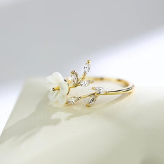 Flower Leaf Ring Party Jewelry Christmas Halloween Gift