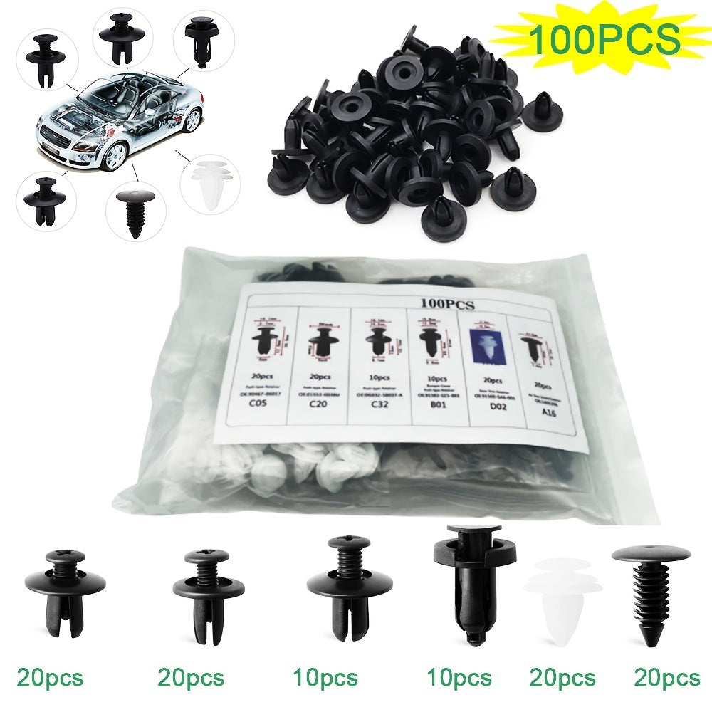 Universal Auto Fastener Kit for Car Bumper Fender Door Panel