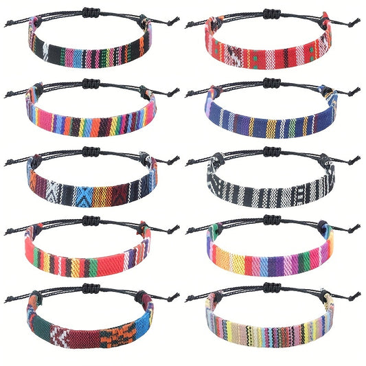 Colorful Fabric Braided Bracelet Multicolor Hand Decoration Women Girls