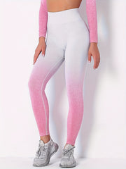 Gradient High Waist Yoga Tight Pants