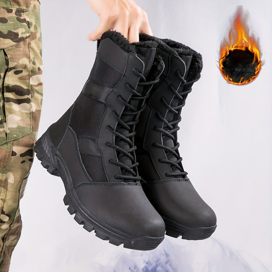 Men's High Top Tactical Work Boots for Outdoor Hiking