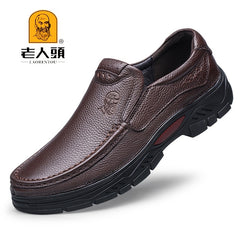 LAORENTOU Men's Dress Shoes Durable Non Slip Loafer Shoes