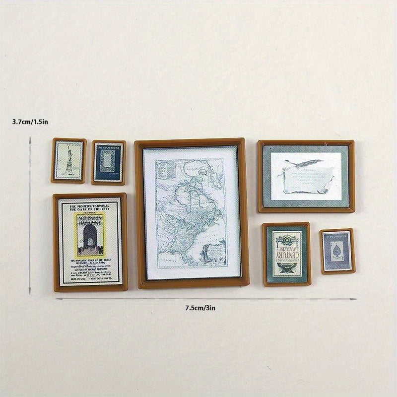 Simulation Mural Mini Doll House Wall Decoration Painting