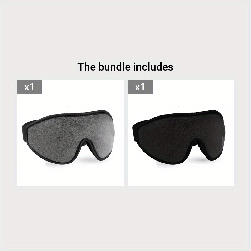 3D Contoured Sleep Mask Adjustable Strap Soft Breathable Eye Pillow