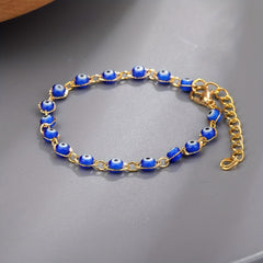 Multicolor Devil's Eye Beads Resin Bracelet