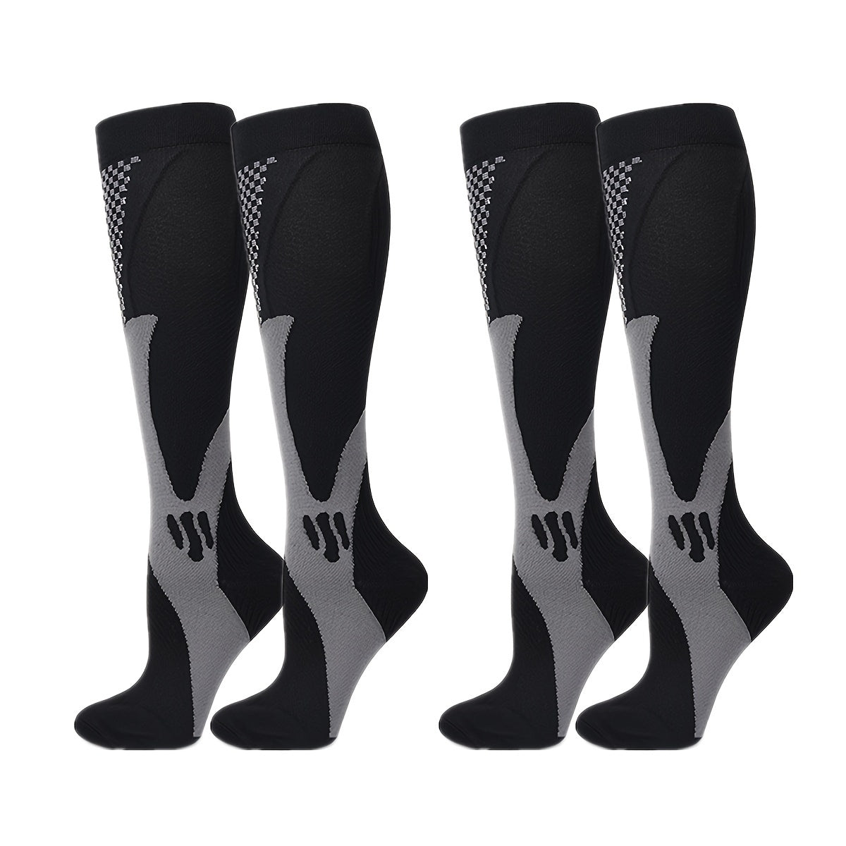 Outdoor Compression Knee High Running Socks 2 Pack