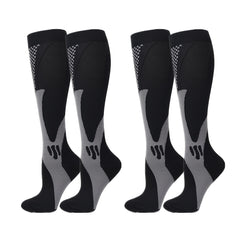 Outdoor Compression Knee High Running Socks 2 Pack