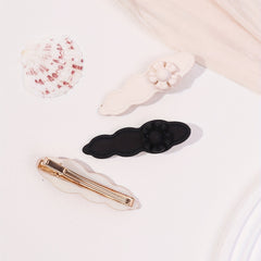 3pcs Wavy Hair Clip Flower Decor Duck Billed Clip