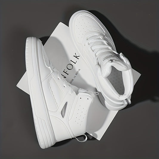 Women's Mid Top Sneakers Comfortable Closed Toe Lace Up Shoes