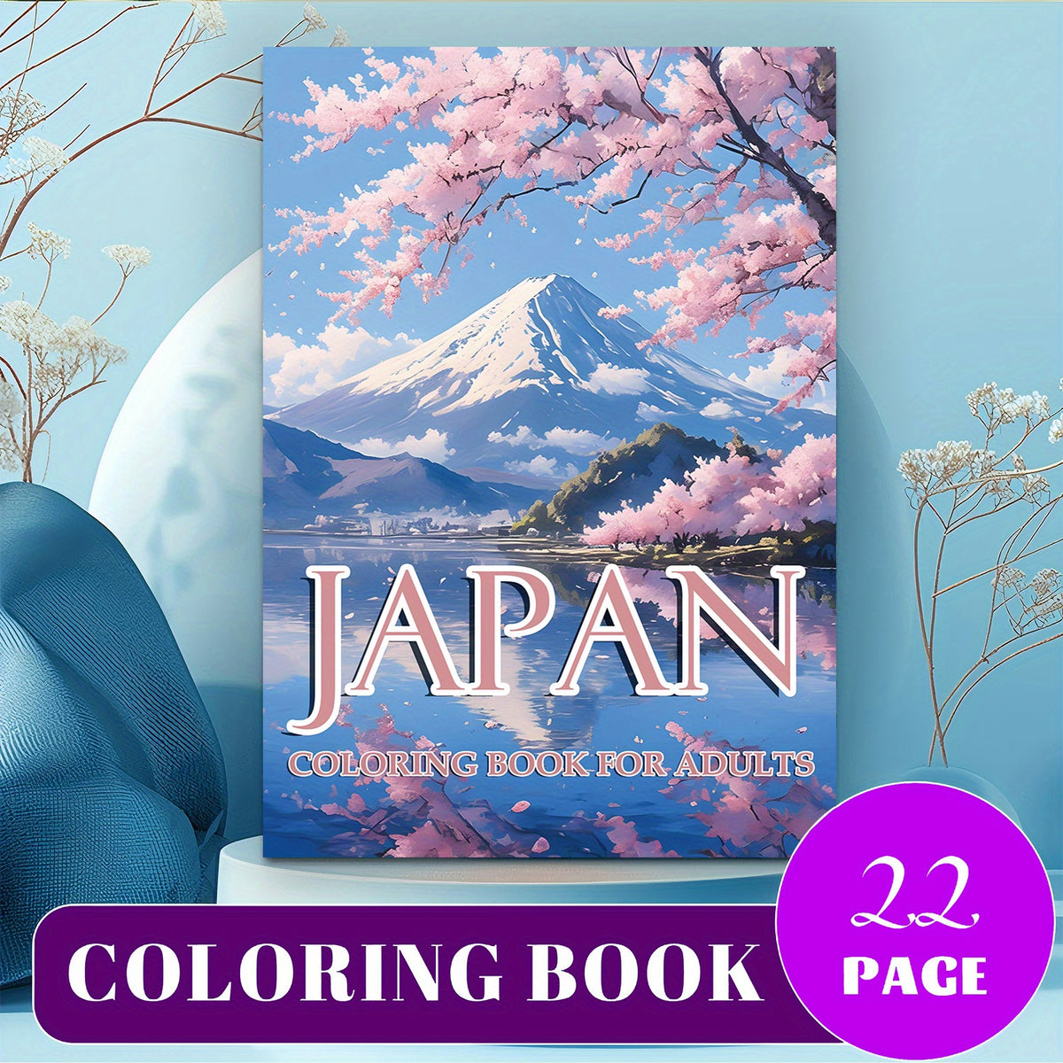 Japanese Landscape Coloring Book for Kids