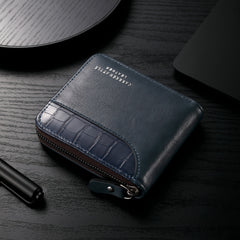 Stylish Mens Zipper Wallet with Card Slots