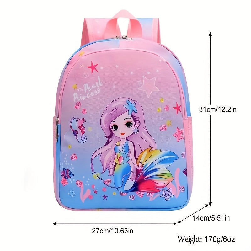 Kids Mermaid Pony Backpack School Bag Lightweight Spine Protection