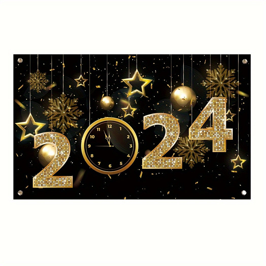 Happy New Year Banner Cloth Party Decoration Supplies