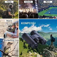 10X42 Straight Tube Binoculars High Definition Compact Lightweight Outdoor Sport