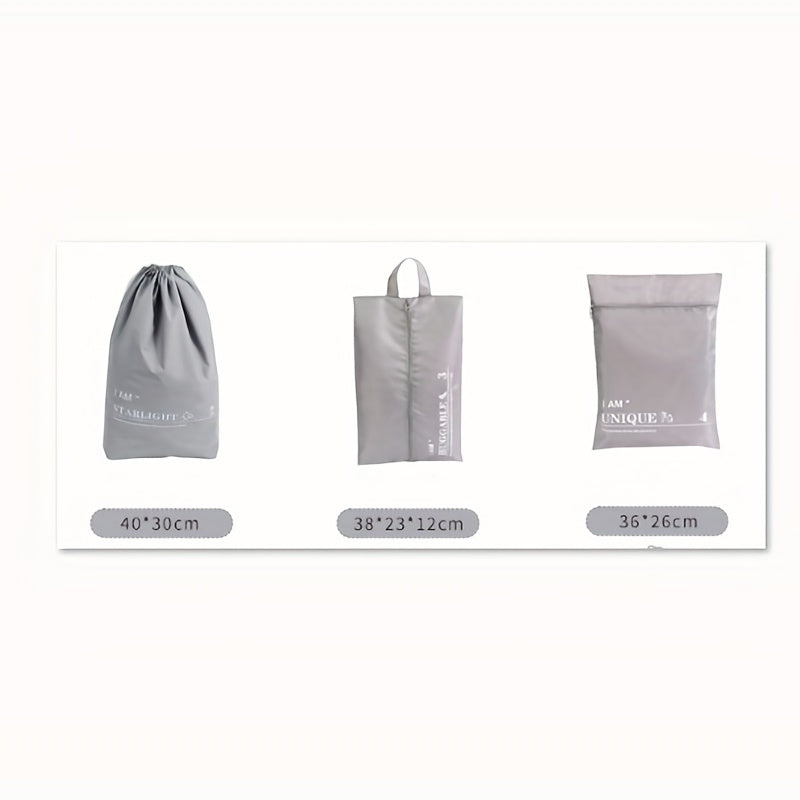 6 Pcs Travel Storage Bag Sets - Lightweight Clothes Organzier