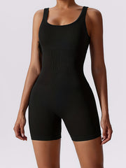 Square Neck Slim Romper Jumpsuit Sleeveless Backless