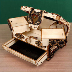DIY Wooden Puzzle Jewelry Box with Hidden Compartments