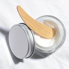 50pcs Bamboo Cosmetic Spatula Small Cosmetic Scoop Spoon Wooden Mini Facial Crea