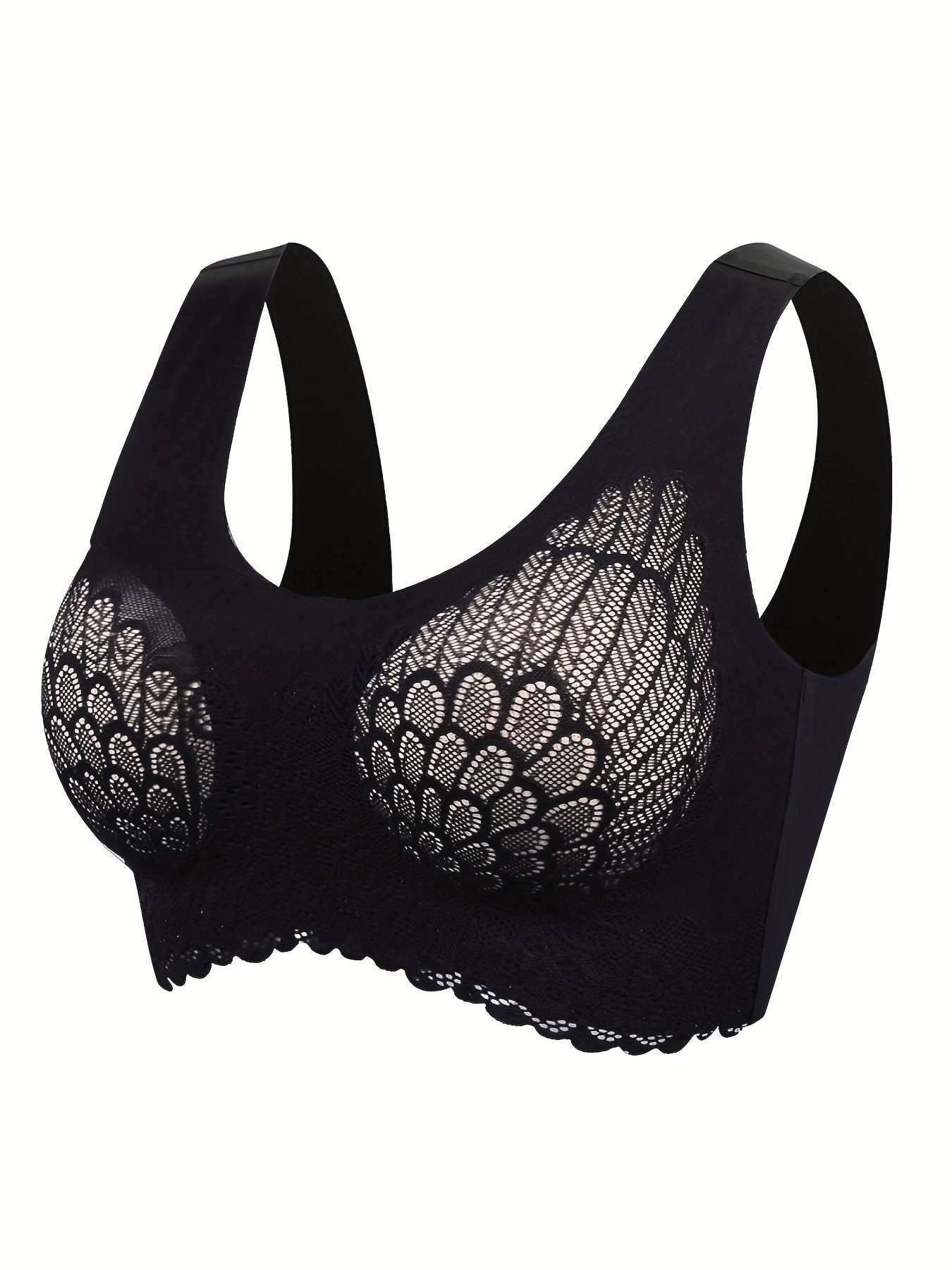 Full Coverage Wireless Lace Bra