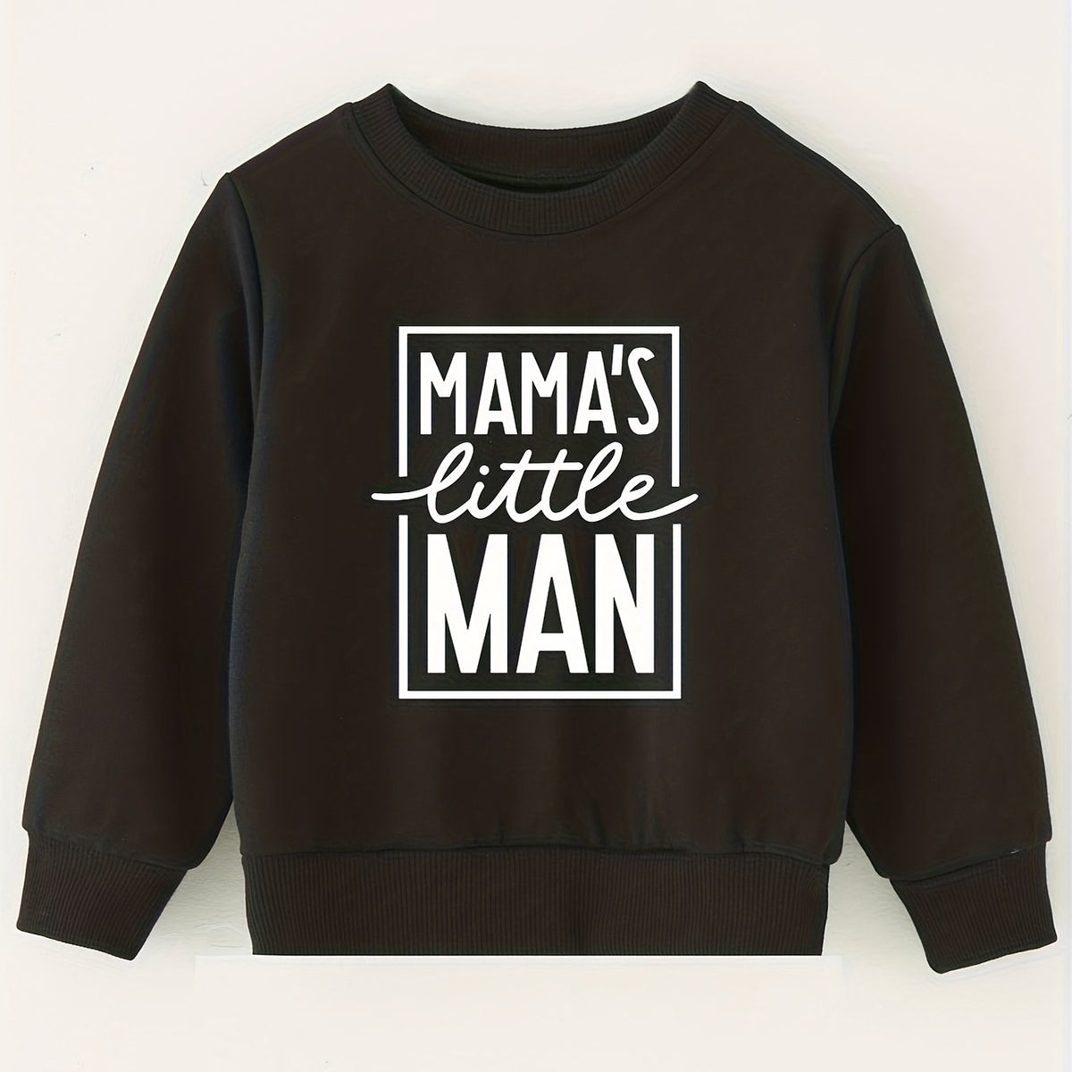 Mama's Little Man Baby Sweatshirt Spring Autumn Long Sleeve Sports Top