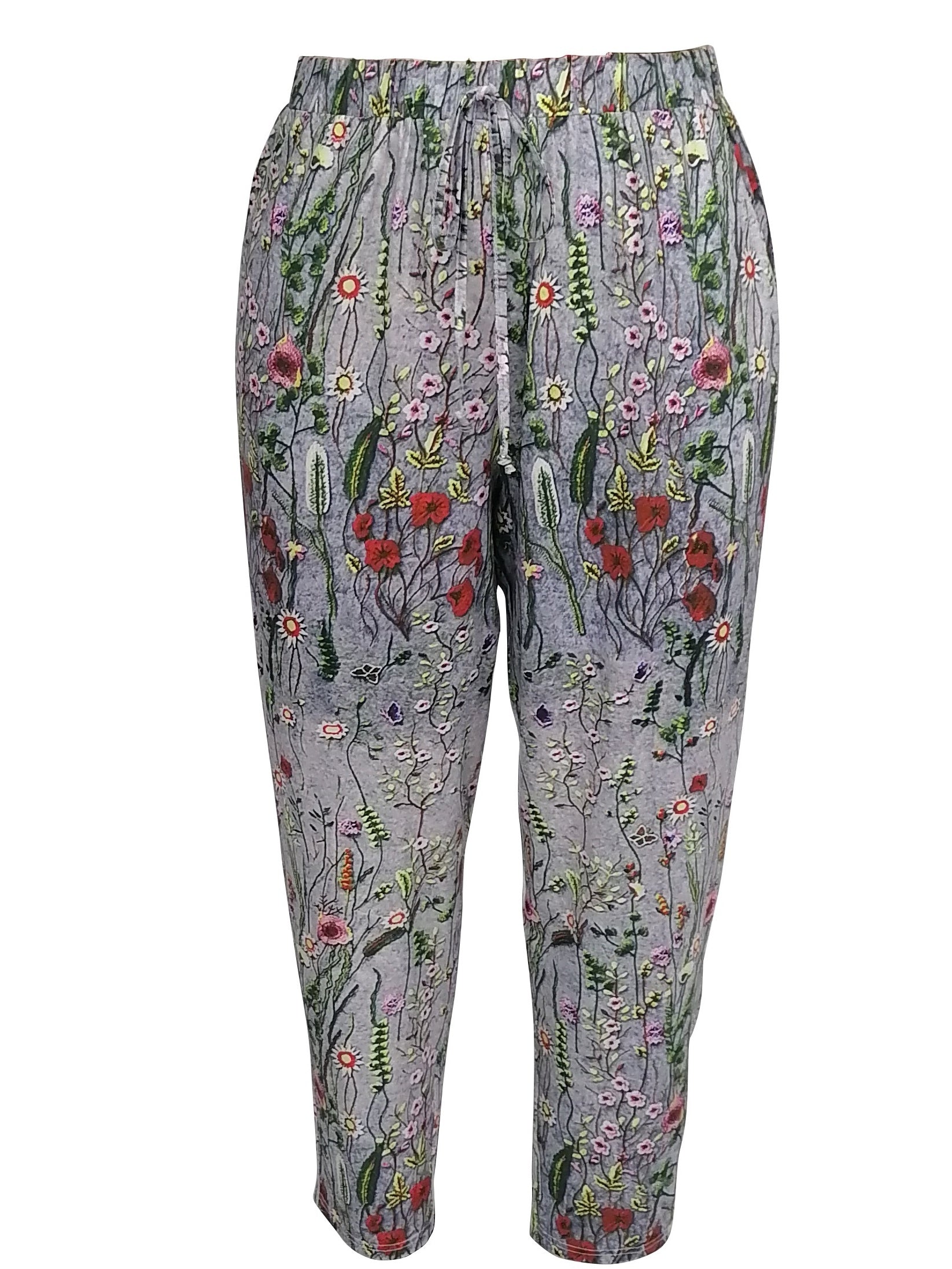  Women's Floral Print Harem Trousers