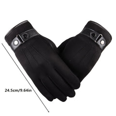 Suede Touch Screen Gloves Coldproof Thickened Warm Outdoor Cycling Driving