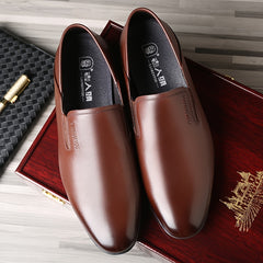 LAORENTOU Men's Leather Pointed Toe Oxford Shoes
