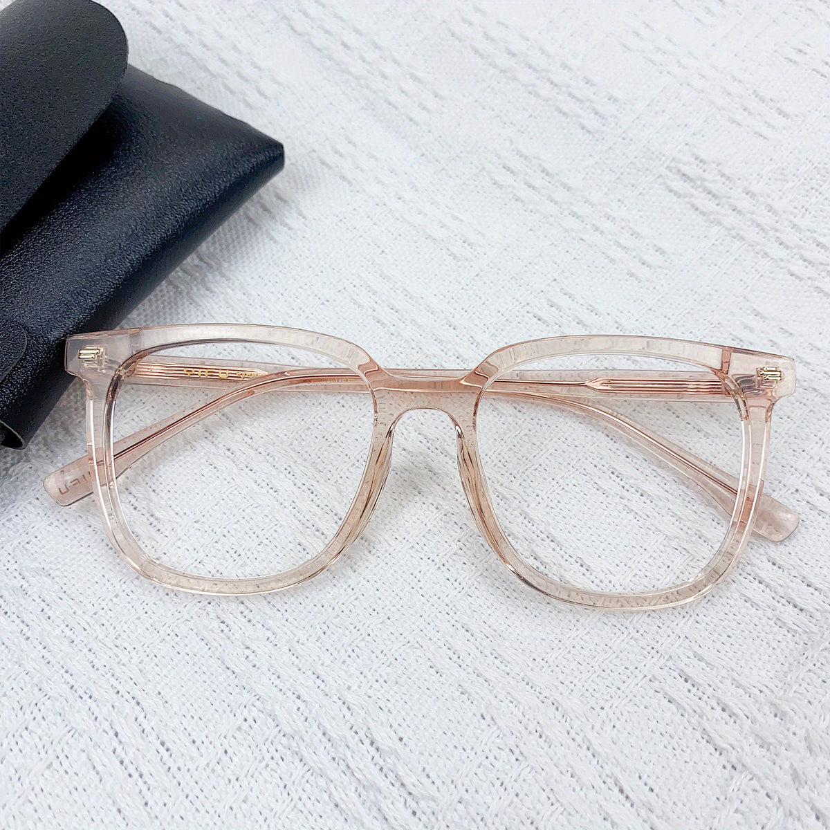 Oversized Square Frame Light-Blocking Glasses