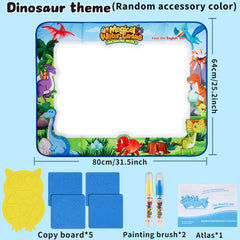 MQUDUO Large Kids Water Drawing Mat with Alphabet Numbers Animals