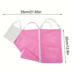 2pcs Mesh Cat Bath Bag Polyester Mesh Adjustable Pet Nail Cutting Accessories