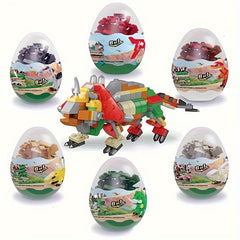 6pcs Dinosaur Egg Building Blocks Colorful Dinosaur & Egg Toy