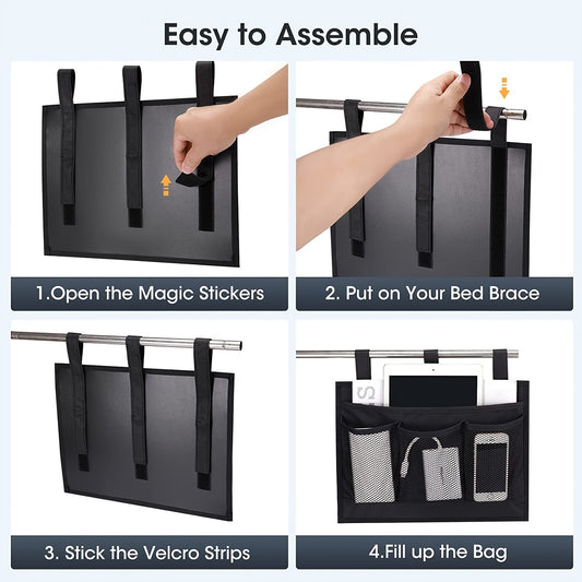Bedside Caddy for Bunk Hospital Beds Camp Baby Bed Rails Dorms & Strollers