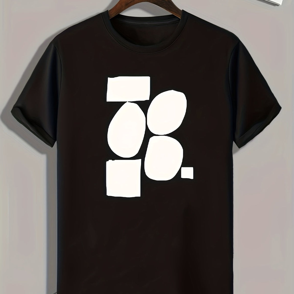 Geometric Pattern Print Men's Sports T-shirt