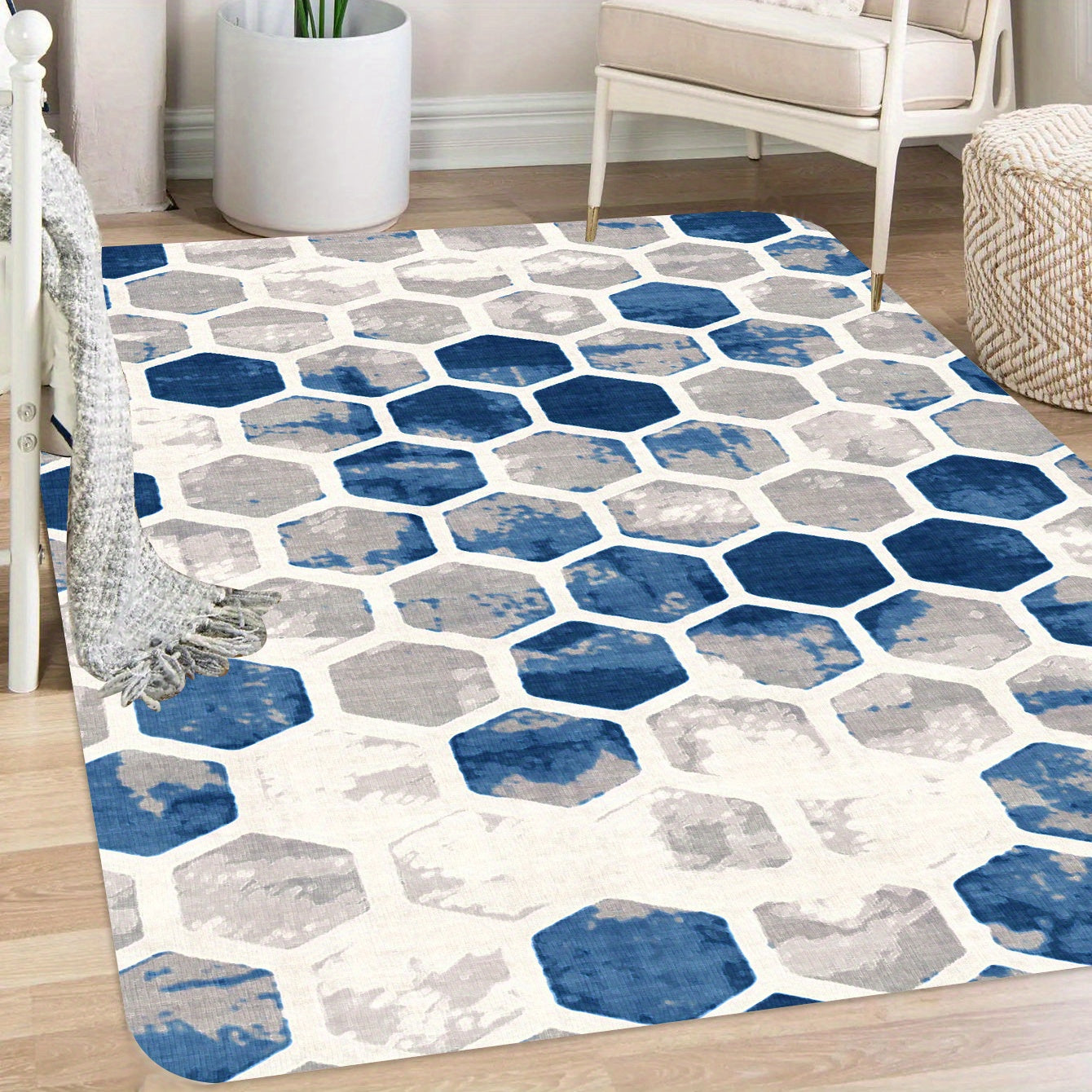 Geometric Floor Mats Living Room Bedroom Bathroom Non Slip Mats