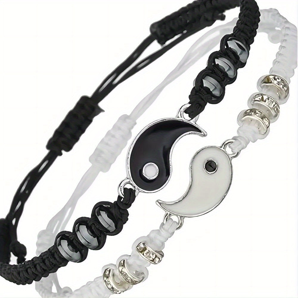 Yin Yang Matching Bracelet Bff Girlfriend Valentines Gift