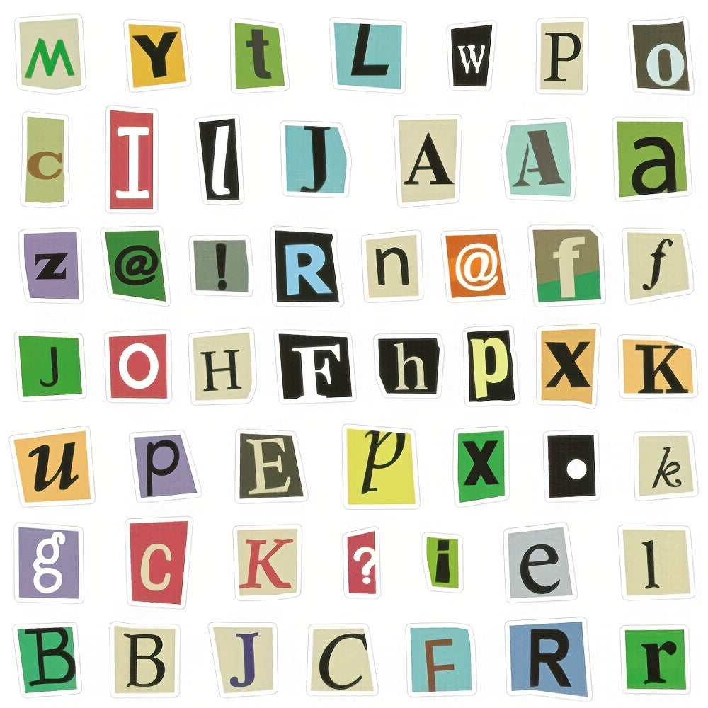 100pc Waterproof Vinyl Alphabet Stickers For Laptop Phone Water Bottle