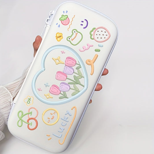 Stylish Tulip Switch Game Console Storage Bag for On-the-Go Gaming