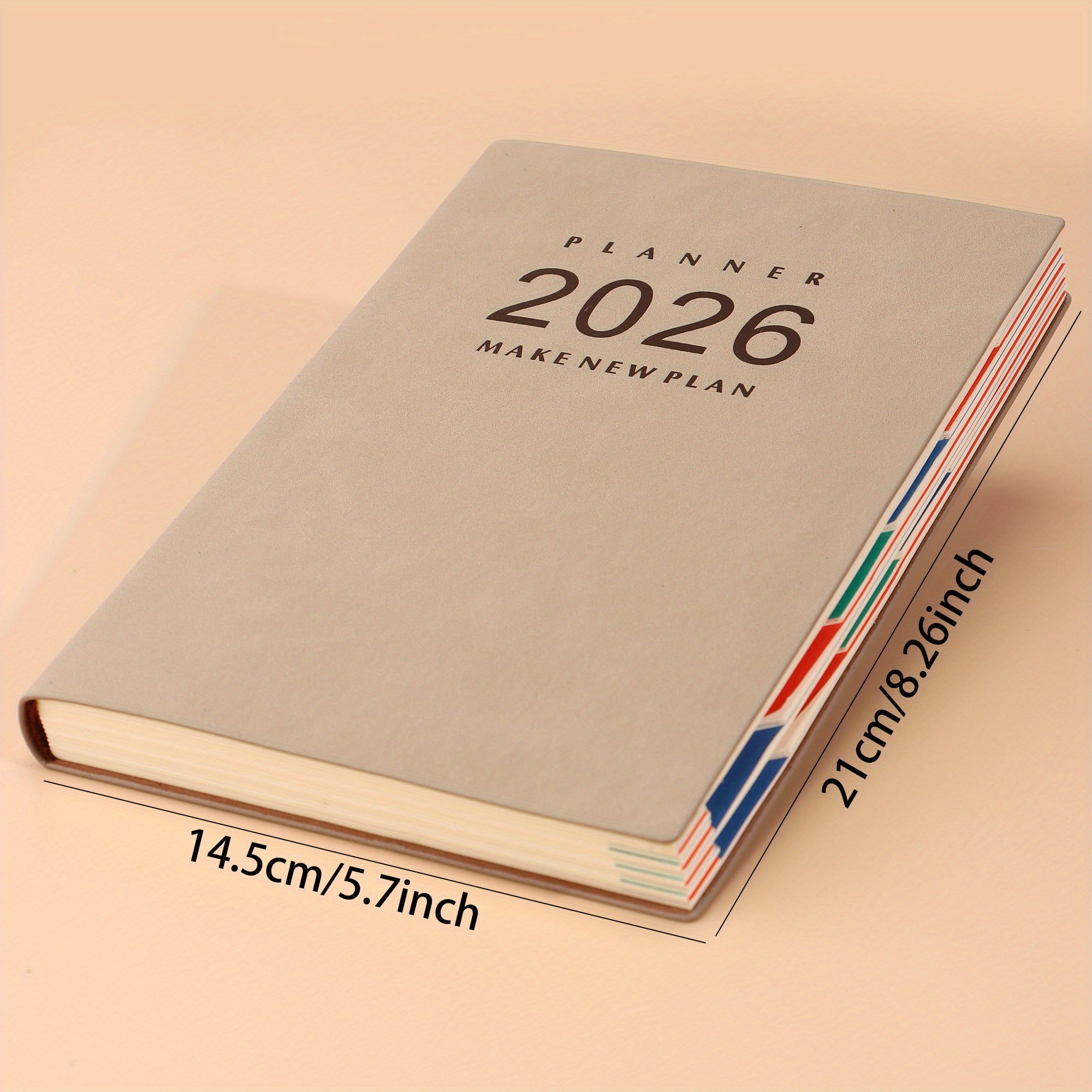2026 A5 Grand Standard Plan Calendar Planner PU Leather 100g Thick Paper Agenda