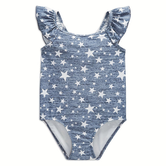 One Piece Landubi Little Star Print Girls Swimsuit