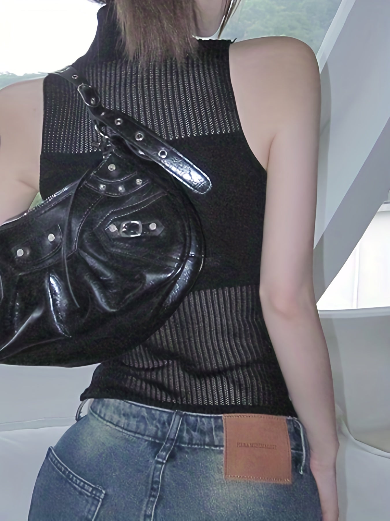Sleeveless Mock Neck Top for Women