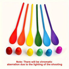 12pcs Wooden Egg Spoon Set for Easter Eggs Outdoor Activities