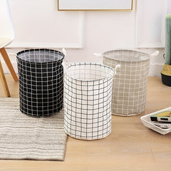 Canvas Laundry Basket Collapsible Storage Bin