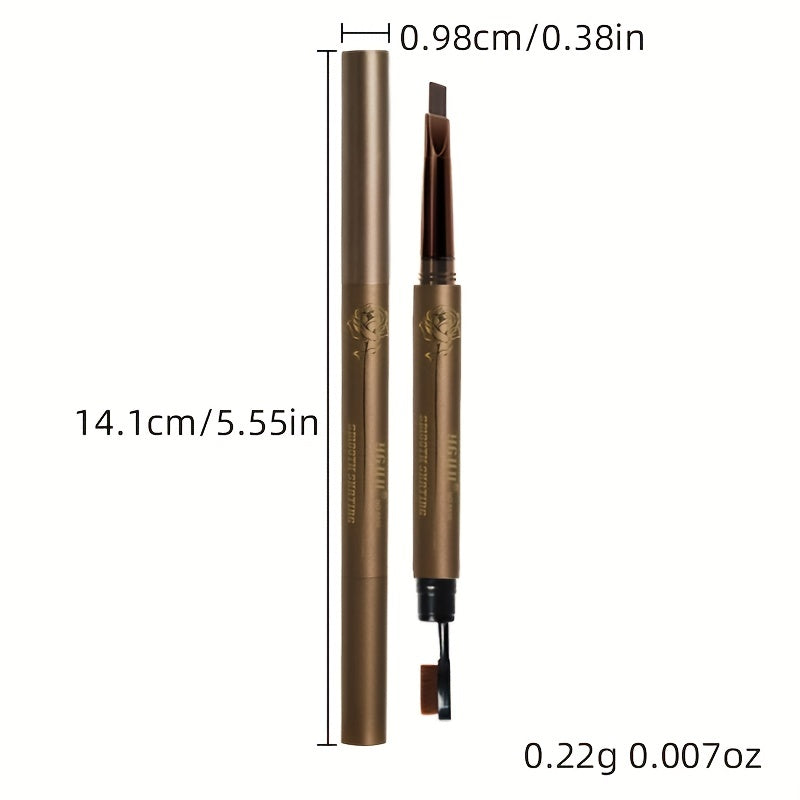 Dual-Ended Waterproof Eyebrow Pencil & Powder for Long-Lasting Results