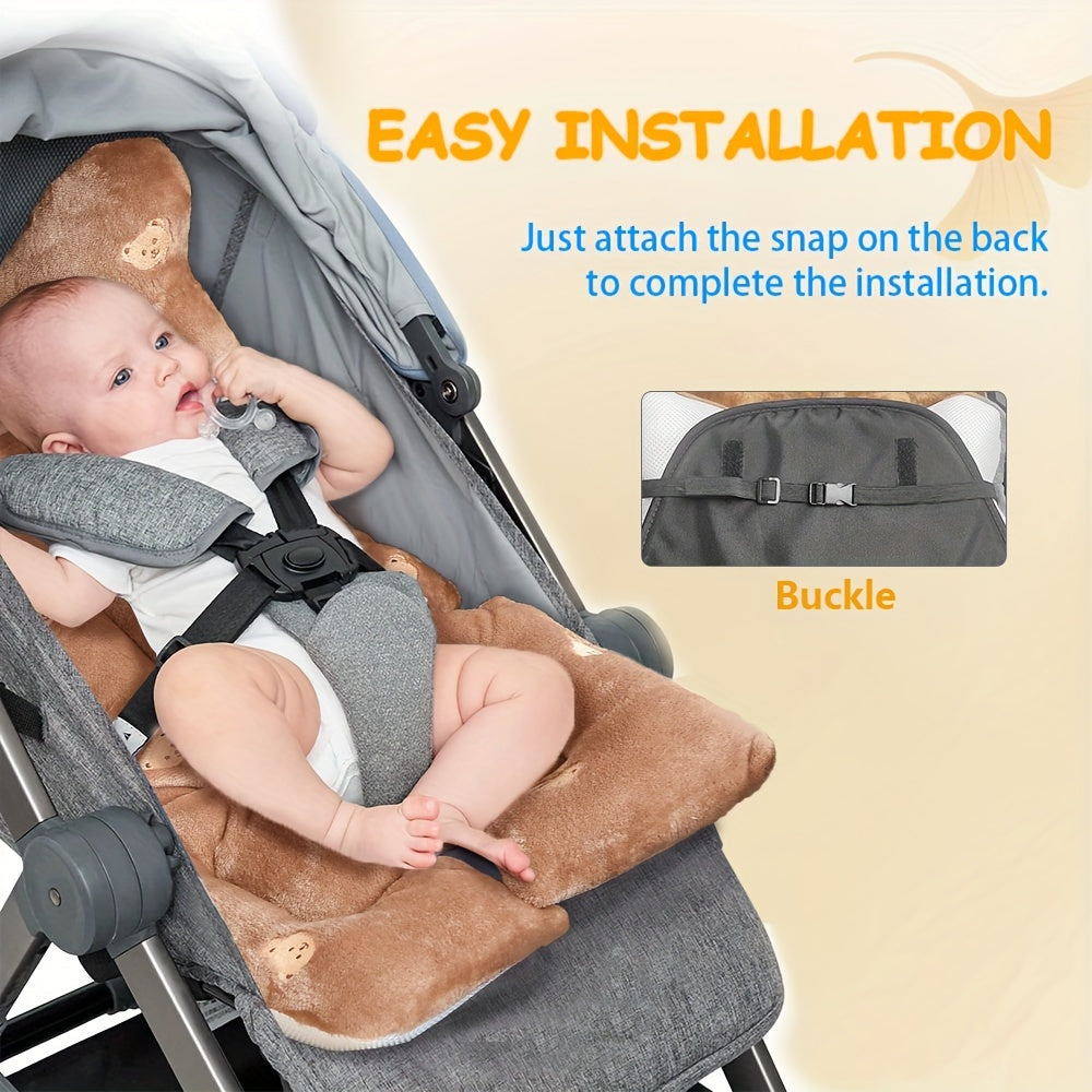 Soft Plush Stroller Seat Cushion for Kids