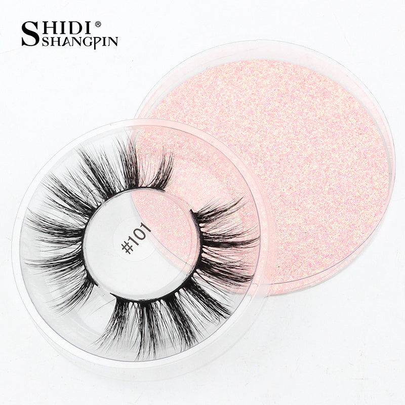 1Pair Natural Long False Eyelash Round Box 3D Eyelashes